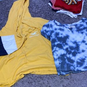 2 set hollister shirts size small & medium